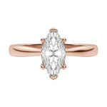 Load image into Gallery viewer, HARP MARQUISE CUT MOISSANITE ENGAGEMENT RING
