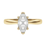 Load image into Gallery viewer, HARP MARQUISE CUT MOISSANITE ENGAGEMENT RING
