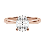 Load image into Gallery viewer, HARP OVAL CUT MOISSANITE ENGAGEMENT RING