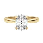 Load image into Gallery viewer, HARP OVAL CUT MOISSANITE ENGAGEMENT RING
