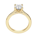 Load image into Gallery viewer, HARP OVAL CUT MOISSANITE ENGAGEMENT RING