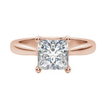 Load image into Gallery viewer, HARP PRINCESS CUT MOISSANITE ENGAGEMENT RING