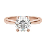 Load image into Gallery viewer, HARP ROUND CUT MOISSANITE ENGAGEMENT RING