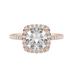 Load image into Gallery viewer, HELM CUSHION CUT MOISSANITE ENGAGEMENT RING