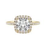Load image into Gallery viewer, HELM CUSHION CUT MOISSANITE ENGAGEMENT RING