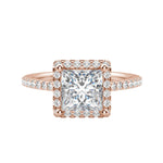 Load image into Gallery viewer, HELM PRINCESS CUT MOISSANITE ENGAGEMENT RING