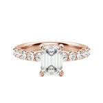Load image into Gallery viewer, HOLM BOLD EMERALD CUT MOISSANITE ENGAGEMENT RING