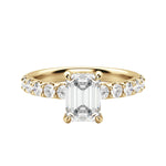 Load image into Gallery viewer, HOLM BOLD EMERALD CUT MOISSANITE ENGAGEMENT RING