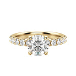 Load image into Gallery viewer, HOLM BOLD ROUND CUT MOISSANITE ENGAGEMENT RING