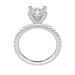 Load image into Gallery viewer, HOLM ACCENTED CUSHION CUT MOISSANITE ENGAGEMENT RING