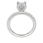 Load image into Gallery viewer, HOLM ACCENTED EMERALD CUT MOISSANITE ENGAGEMENT RING