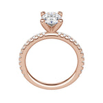 Load image into Gallery viewer, HOLM ACCENTED OVAL CUT MOISSANITE ENGAGEMENT RING