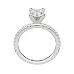 Load image into Gallery viewer, HOLM ACCENTED OVAL CUT MOISSANITE ENGAGEMENT RING