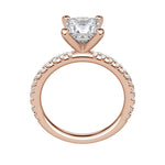 Load image into Gallery viewer, HOLM ACCENTED PRINCESS CUT MOISSANITE ENGAGEMENT RING