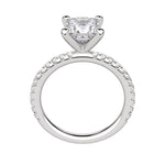 Load image into Gallery viewer, HOLM ACCENTED PRINCESS CUT MOISSANITE ENGAGEMENT RING