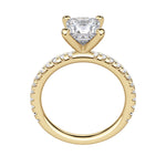Load image into Gallery viewer, HOLM ACCENTED PRINCESS CUT MOISSANITE ENGAGEMENT RING