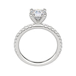 Load image into Gallery viewer, HOLM ACCENTED ROUND CUT MOISSANITE ENGAGEMENT RING