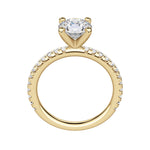 Load image into Gallery viewer, HOLM ACCENTED ROUND CUT MOISSANITE ENGAGEMENT RING