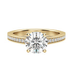 Load image into Gallery viewer, HOPE ROUND CUT MOISSANITE ENGAGEMENT RING