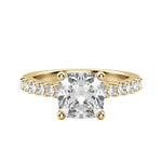 Load image into Gallery viewer, HORA CUSHION CUT MOISSANITE ENGAGEMENT RING