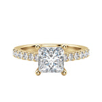 Load image into Gallery viewer, HORA PRINCESS CUT MOISSANITE ENGAGEMENT RING