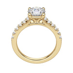 Load image into Gallery viewer, HORA ROUND CUT MOISSANITE ENGAGEMENT RING