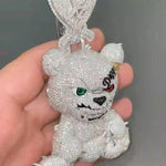 Load image into Gallery viewer, ICE OUT MOISSANITE 3D CARTOON BEAR HIP HOP JEWELRY PENDANT PASS TESTER