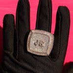 Load image into Gallery viewer, ICED OUT PERSONALIZED VVS CLARITY MEN’S MOISSANITE INITIAL STATEMENT RAPPER RING