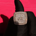 Load image into Gallery viewer, ICED OUT PERSONALIZED VVS CLARITY MEN’S MOISSANITE INITIAL STATEMENT RAPPER RING