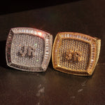Load image into Gallery viewer, ICED OUT PERSONALIZED VVS CLARITY MEN’S MOISSANITE INITIAL STATEMENT RAPPER RING