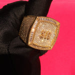 Load image into Gallery viewer, ICED OUT PERSONALIZED VVS CLARITY MEN’S MOISSANITE INITIAL STATEMENT RAPPER RING