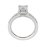Load image into Gallery viewer, IRIS BOLD EMERALD CUT MOISSANITE ENGAGEMENT RING