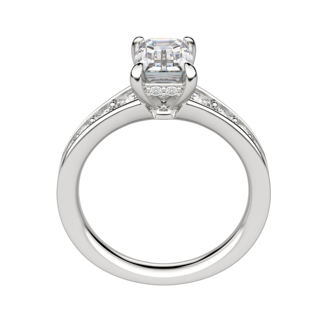IRIS BOLD EMERALD CUT MOISSANITE ENGAGEMENT RING