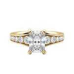 Load image into Gallery viewer, IRIS BOLD RADIANT CUT MOISSANITE ENGAGEMENT RING