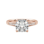 Load image into Gallery viewer, IRIS CUSHION CUT MOISSANITE ENGAGEMENT RING