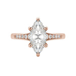Load image into Gallery viewer, IRIS MARQUISE CUT MOISSANITE ENGAGEMENT RING