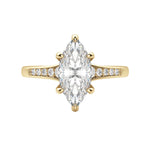 Load image into Gallery viewer, IRIS MARQUISE CUT MOISSANITE ENGAGEMENT RING