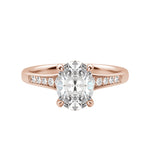 Load image into Gallery viewer, IRIS OVAL CUT MOISSANITE ENGAGEMENT RING
