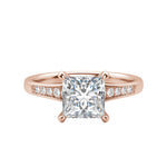 Load image into Gallery viewer, IRIS PRINCESS CUT MOISSANITE ENGAGEMENT RING