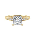 Load image into Gallery viewer, IRIS PRINCESS CUT MOISSANITE ENGAGEMENT RING
