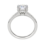 Load image into Gallery viewer, IRIS ROUND CUT MOISSANITE ENGAGEMENT RING