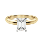 Load image into Gallery viewer, ISLE EMERALD CUT MOISSANITE MOISSANITE ENGAGEMENT RING