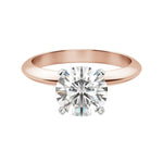 Load image into Gallery viewer, ISLE KNIFE-EDGE 4-PRONG ROUND CUT MOISSANITE ENGAGEMENT RING