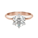 Load image into Gallery viewer, ISLE KNIFE-EDGE 6-PRONG ROUND CUT MOISSANITE ENGAGEMENT RING