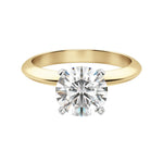 Load image into Gallery viewer, ISLE KNIFE-EDGE 4-PRONG ROUND CUT MOISSANITE ENGAGEMENT RING
