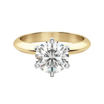 Load image into Gallery viewer, ISLE KNIFE-EDGE 6-PRONG ROUND CUT MOISSANITE ENGAGEMENT RING