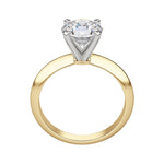 Load image into Gallery viewer, ISLE KNIFE-EDGE 4-PRONG ROUND CUT MOISSANITE ENGAGEMENT RING