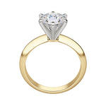 Load image into Gallery viewer, ISLE KNIFE-EDGE 6-PRONG ROUND CUT MOISSANITE ENGAGEMENT RING