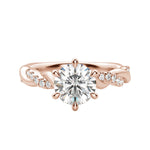 Load image into Gallery viewer, LILT ROUND CUT MOISSANITE ENGAGEMENT RING