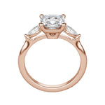 Load image into Gallery viewer, LILY CLASSIC CUSHION CUT MOISSANITE ENGAGEMENT RING